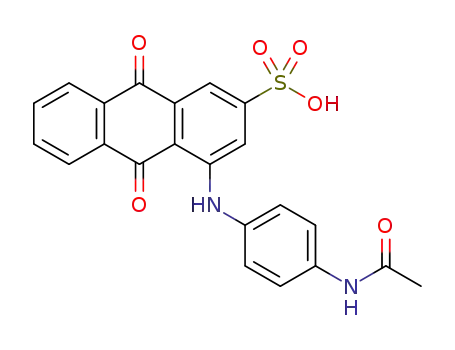 4-[4-(acetamino)phenylamino]-9,10-dioxo-9,10-dihydroanthracene-2-sulfonic acid
