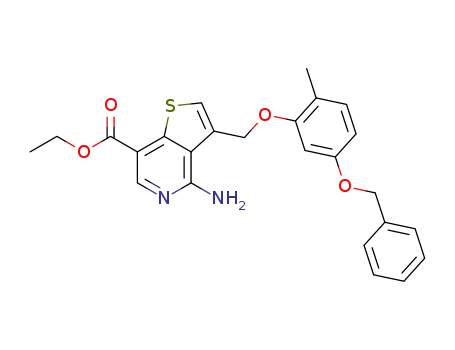 Thieno[3,2-c]pyridine-7-carboxylic acid,
4-amino-3-[[2-methyl-5-(phenylmethoxy)phenoxy]methyl]-, ethyl ester