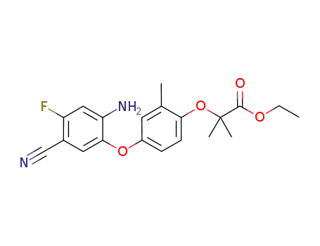 2-[4-(2-amino-5-cyano-4-fluorophenoxy)-2-methylphenoxy]-2-methylpropionic acid ethyl ester
