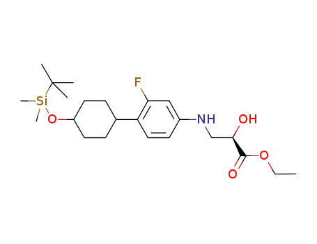 3-{4-[4-(tert-butyl-dimethyl-silanyloxy)-cyclohexyl]-3-fluoro-phenylamino}-2-hydroxy-propionic acid ethyl ester