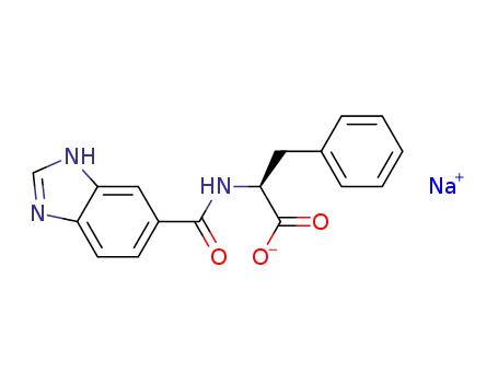 Molecular Structure of 401791-68-2 (L-Phenylalanine, N-(1H-benzimidazol-5-ylcarbonyl)-, monosodium salt)