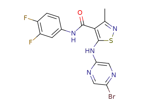 5-[(5-bromopyrazin-2-yl)amino]-N-(3,4-difluorophenyl)-3-methyl-1,2-thiazole-4-carboxamide