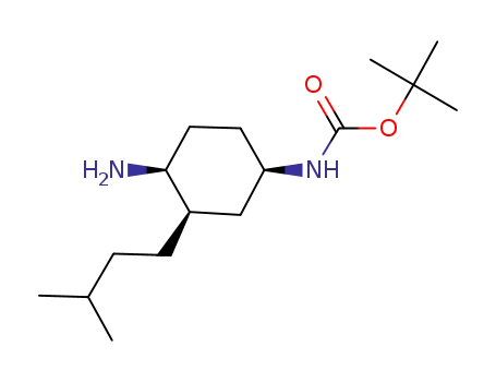 Carbamic acid, [(1R,3R,4S)-4-amino-3-(3-methylbutyl)cyclohexyl]-,
1,1-dimethylethyl ester