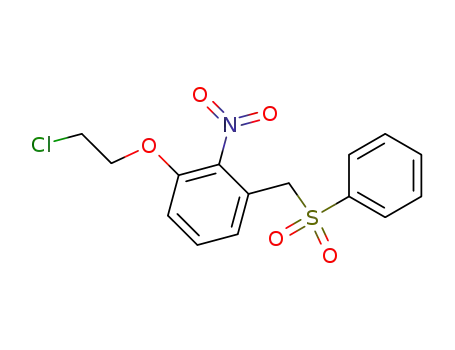 Molecular Structure of 925450-45-9 (1-Benzene-sulfonyl-methyl-3-(2-chloro-ethoxy)-2-nitro-benzene)