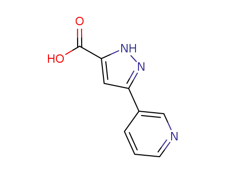 Molecular Structure of 374064-01-4 (5-PYRIDIN-3-YL-1H-PYRAZOLE-3-CARBOXYLIC ACID)