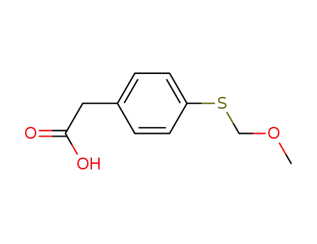 Molecular Structure of 588939-37-1 ((4-methoxymethylsulfanyl-phenyl)-acetic acid)