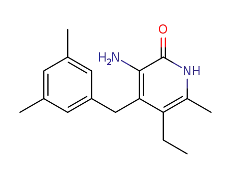 2(1H)-Pyridinone,
3-amino-4-[(3,5-dimethylphenyl)methyl]-5-ethyl-6-methyl-