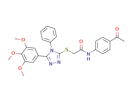 N-(4-acetylphenyl)-2-{[4-phenyl-5-(3,4,5-trimethoxyphenyl)-4H-1,2,4-triazol-3-yl]sulfanyl}acetamide