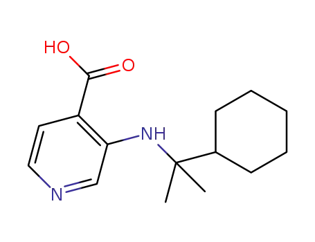 Molecular Structure of 1461602-61-8 (3-[(1-cyclohexyl-1-methylethyl)amino]-4-pyridinecarboxylic acid)