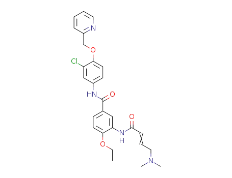 Molecular Structure of 1436405-87-6 (N-(3-chloro-4-(pyridin-2-ylmethoxy)phenyl)-3-(4-(dimethylamino)but-2-enamido)-4-ethoxybenzamide)