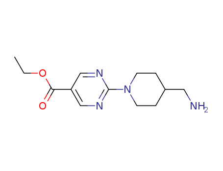 5-Pyrimidinecarboxylic acid, 2-[4-(aminomethyl)-1-piperidinyl]-, ethyl  ester
