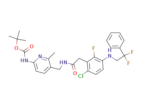 2-{3-[(2,2-Difluoro-2-phenylethyl)amino]-6-chloro-2-fluorophenyl}-N-({6-[(tert-butoxy)carbonylamino]-2-methyl(3-pyridyl)}methyl) acetamide