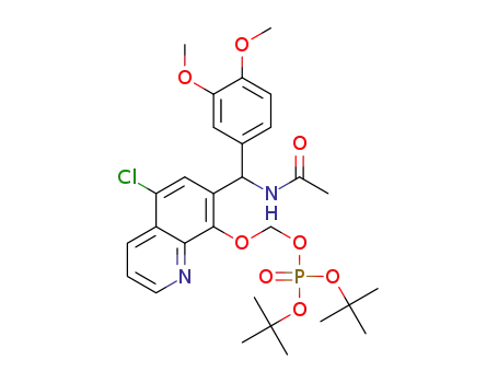 ((7-((acetylamino)(3,4-dimethoxyphenyl)methyl)-5-chloroquinolin-8-yl)oxy)methyl di-tert-butyl phosphate