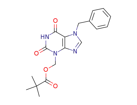 Propanoic acid, 2,2-dimethyl-,
[1,2,6,7-tetrahydro-2,6-dioxo-7-(phenylmethyl)-3H-purin-3-yl]methyl
ester