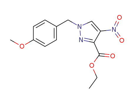 1H-Pyrazole-3-carboxylic acid, 1-[(4-methoxyphenyl)methyl]-4-nitro-,
ethyl ester