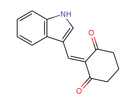 Molecular Structure of 40302-36-1 (2-(1H-indol-3-ylmethylene)-1,3-cyclohexanedione)
