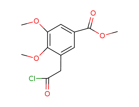 Molecular Structure of 647855-57-0 (Benzoic acid, 3-(2-chloro-2-oxoethyl)-4,5-dimethoxy-, methyl ester)