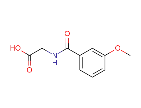 Molecular Structure of 57728-61-7 ((3-METHOXY-BENZOYLAMINO)-ACETIC ACID)
