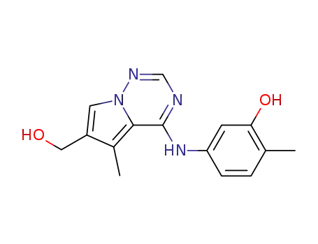 4-[(3-Hydroxy-4-methylphenyl)amino]-5-methylpyrrolo[2,1-f][1,2,4]triazine-6-methanol