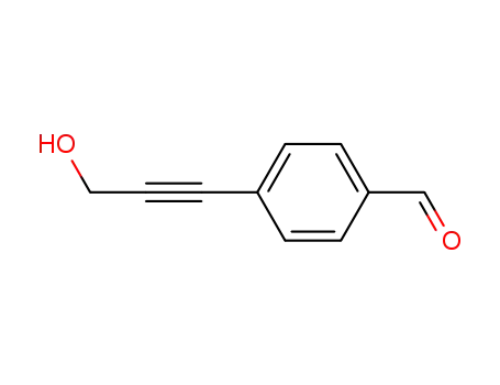 Molecular Structure of 80151-10-6 (4-(3-hydroxy-1-propyn-1-yl)benzaldehyde(SALTDATA: FREE))