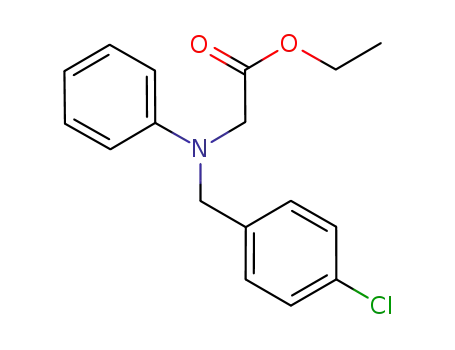 Molecular Structure of 629621-73-4 (Glycine, N-[(4-chlorophenyl)methyl]-N-phenyl-, ethyl ester)
