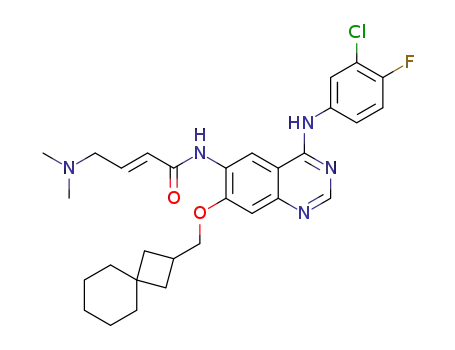 (E)-N-[4-(3-chloro-4-fluorophenylamino)-7-(((spiro[3.5]octan-2-yl)methoxy)quinazolin-6-yl)-4-dimethylamino]-crotonamide