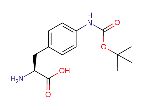 Molecular Structure of 74578-48-6 (H-PHE(4-NH-BOC)-OH)