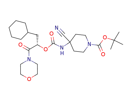 (S)-1-tert-butoxycarbonyl-4-cyano-4-(1-cyclohexylmethyl-2-morpholin-4-yl-2-oxo-ethoxycarbonylamino)-piperidine