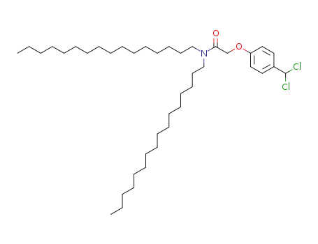 Molecular Structure of 79910-34-2 (N,N-dihexadecyl-4-(dichloromethyl)phenoxy acetamide)