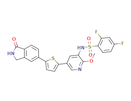 2,4-difluoro-N-(2-methoxy-5-(5-(1-oxoisoindolin-5-yl)thiophen-2-yl)pyridin-3-yl)benzene sulphonamide