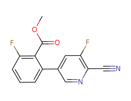 Benzoic acid, 2-(6-cyano-5-fluoro-3-pyridinyl)-6-fluoro-, methyl ester