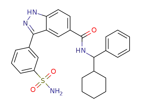 N-(cyclohexyl(phenyl)methyl)-3-(3-sulfamoylphenyl)-1H-indazole-5-carboxamide