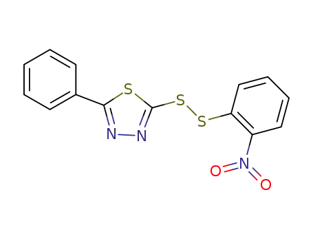 Molecular Structure of 1402734-75-1 (2-(2-nitro-phenyldisulfanyl)-5-phenyl-[1,3,4]thiadiazole)