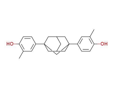 Molecular Structure of 582311-10-2 (1,3-bis(3-methyl-4-hydroxyphenyl)adamantane)