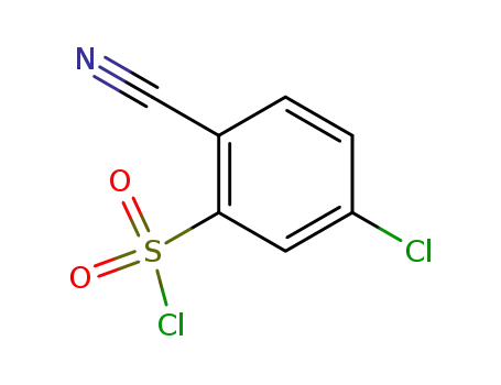 Molecular Structure of 411210-92-9 (5-Chloro-2-cyanobenzene-1-sulfonyl chloride)