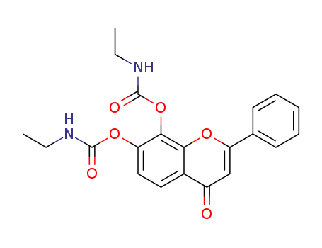 Molecular Structure of 1609067-38-0 (4-oxo-2-phenyl-4H-chromene-7,8-diyl bis(ethylcarbamate))