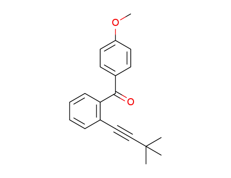 Molecular Structure of 1597428-54-0 (2-(3,3-dimethylbut-1-ynyl)-4'-methoxybenzophenone)
