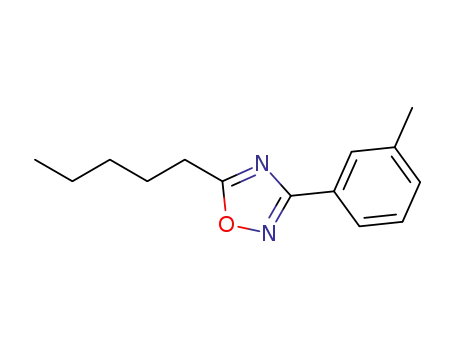 Molecular Structure of 884625-45-0 (5-pentyl-3-(m-tolyl)-1,2,4-oxadiazole)