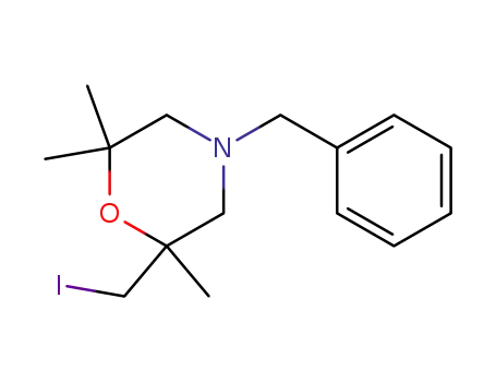 Molecular Structure of 892871-64-6 (4-Benzyl-2-(Iodomethyl)-2,6,6-Trimethylmorpholine)