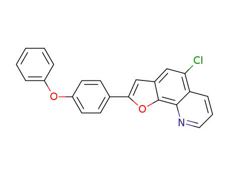 Molecular Structure of 1445515-39-8 (5-chloro-2-(4-phenoxyphenyl)furo[3,2-h]quinoline)