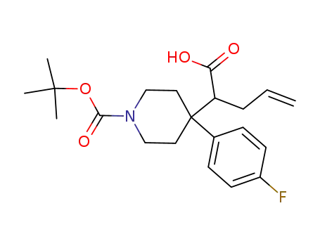 2-[1-{[(1,1-dimethylethyl)-oxy]-carbonyl}-4-(4-fluorophenyl)-4-piperidinyl]-4-pentenoic acid