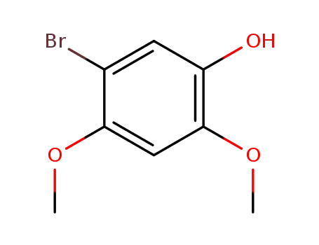 Molecular Structure of 154377-22-7 (Phenol, 5-bromo-2,4-dimethoxy-)