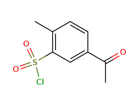 Molecular Structure of 73035-17-3 (5-Acetyl-2-methylbenzenesulfonyl chloride)
