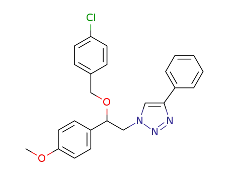 1-(2-(4-chlorobenzyloxy)-2-(4-methoxyphenyl)ethyl)-4-phenyl-1H-1,2,3-triazole