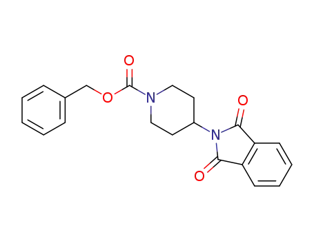 Molecular Structure of 169814-97-5 (phenylmethyl 4-(1,3-dioxo-1,3-dihydro-2H-isoindol-2-yl)-1-piperidinecarboxylate)