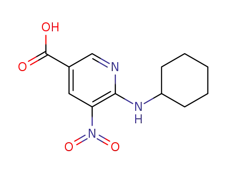 Molecular Structure of 503859-31-2 (6-(CyclohexylaMino)-5-nitronicotinic acid)
