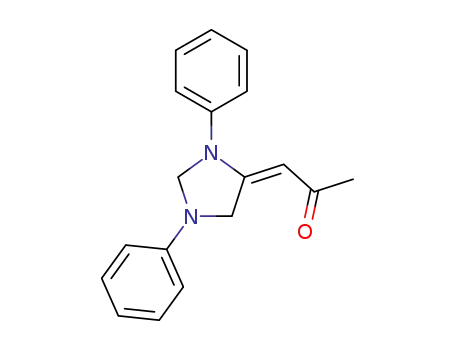 Molecular Structure of 1601483-96-8 ((E)-1-(1,3-diphenylimidazolidin-4-ylidene)propan-2-one)