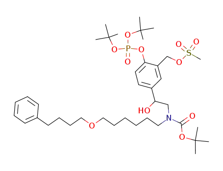 methanesulfonic acid 5-(2-{tert-butoxycarbonyl-[6-(4-phenyl-butoxy)-hexyl]-amino}-1-hydroxy-ethyl)-2-(di-tert-butoxy-phosphoryloxy)-benzyl ester
