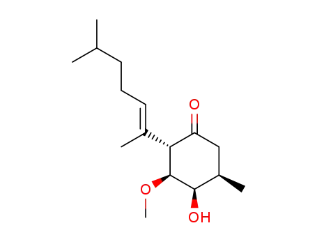 Cyclohexanone,
2-[(1E)-1,5-dimethyl-1-hexenyl]-4-hydroxy-3-methoxy-5-methyl-,
(2S,3S,4R,5R)-