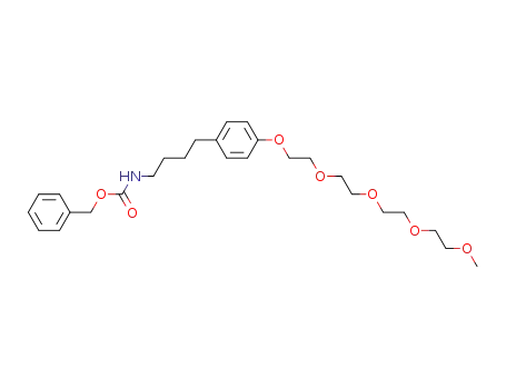 Carbamic acid, [4-[4-(3,6,9,12-tetraoxatridec-1-yloxy)phenyl]butyl]-,
phenylmethyl ester